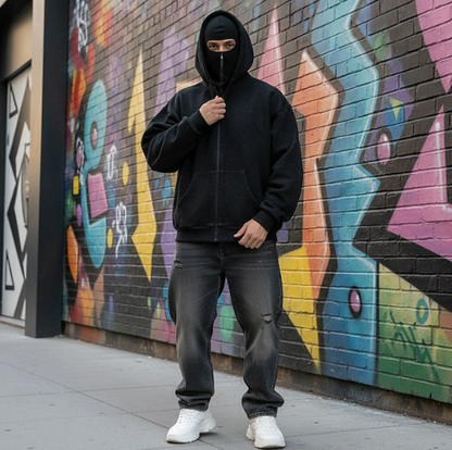 Ninja Hoodie™ – Ultieme Warmte en Volledige Bedekking in Eén Beweging