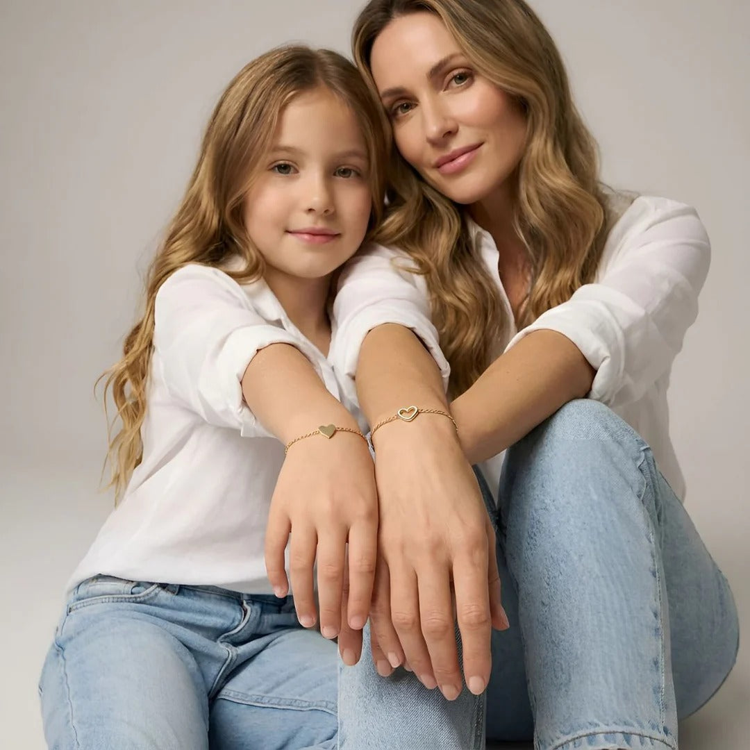 HeartBond™ Duo Bracelet – Twee Harten, Eén Band – Draag Elkaar Altijd Bij Je