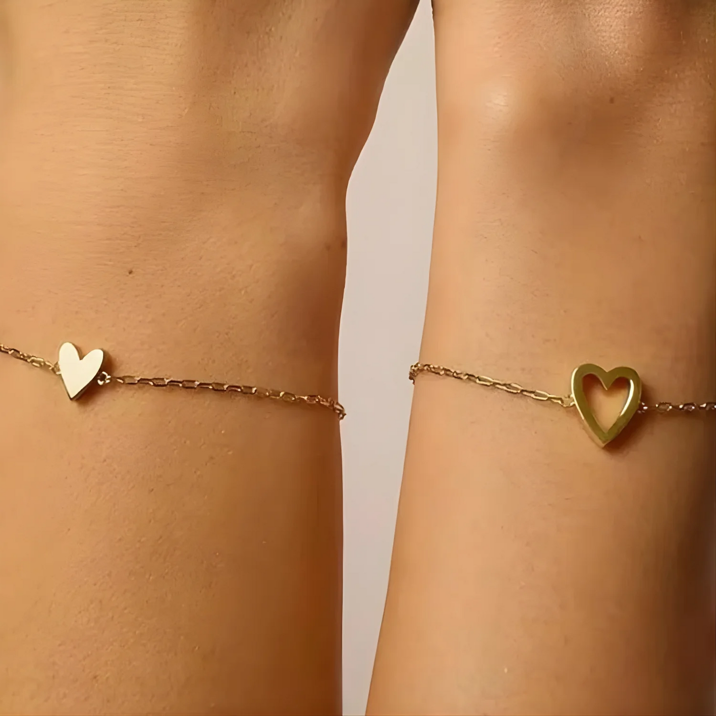 HeartBond™ Duo Bracelet – Twee Harten, Eén Band – Draag Elkaar Altijd Bij Je