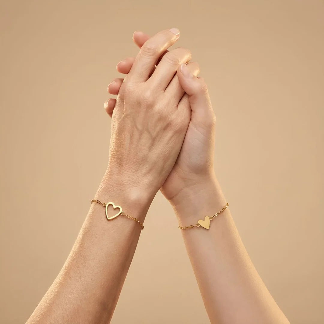 HeartBond™ Duo Bracelet – Twee Harten, Eén Band – Draag Elkaar Altijd Bij Je